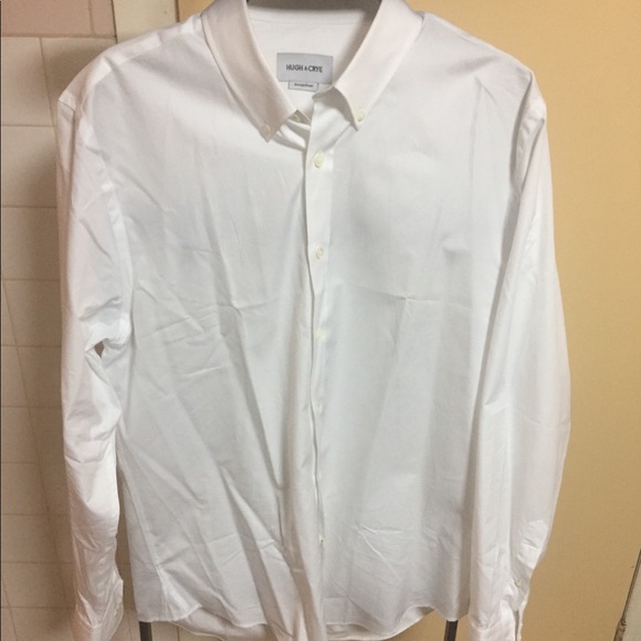 Brand New HUGH and CRYE white dress shirt! - Picture 1 of 5
